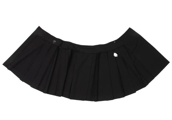 Jean Paul GAULTIER FEMME Wool Pleated Skirt Black Size 40