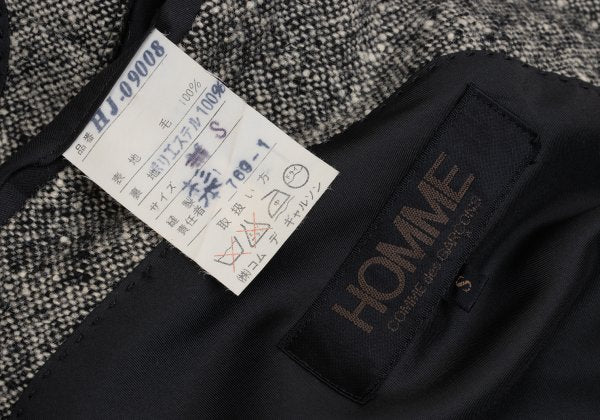 COMME des GARCONS HOMME Wool Tweed 2B Jacket Gray Size S