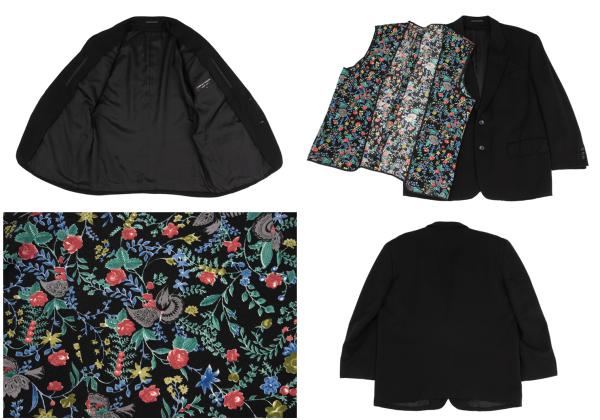 COMME des GARCONS HOMME PLUS Flower Jacket Black Size S