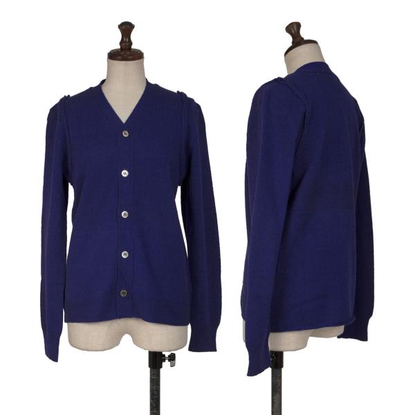 COMME des GARCONS Wool Shoulder Panel Cardigan Blue Size M