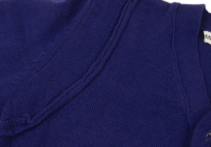 COMME des GARCONS Wool Shoulder Panel Cardigan Blue Size M