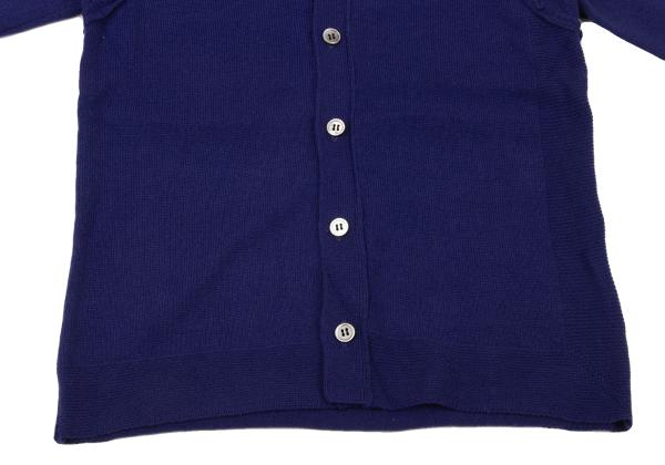 COMME des GARCONS Wool Shoulder Panel Cardigan Blue Size M