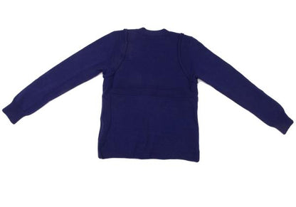 COMME des GARCONS Wool Shoulder Panel Cardigan Blue Size M