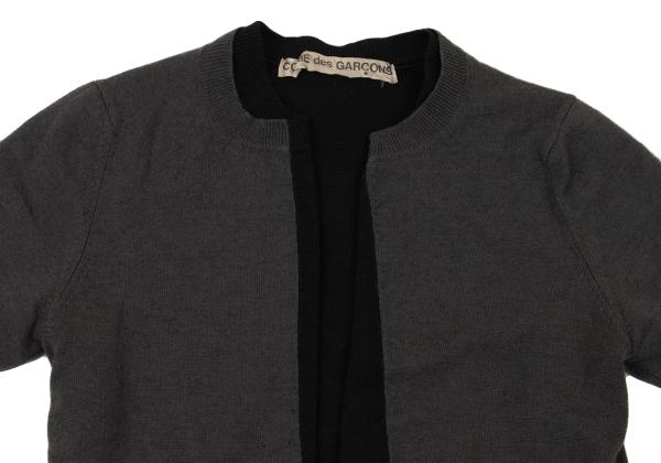 COMME des GARCONS Wool Blend Layered Cardigan Gray Size M