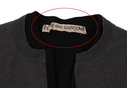 COMME des GARCONS Wool Blend Layered Cardigan Gray Size M