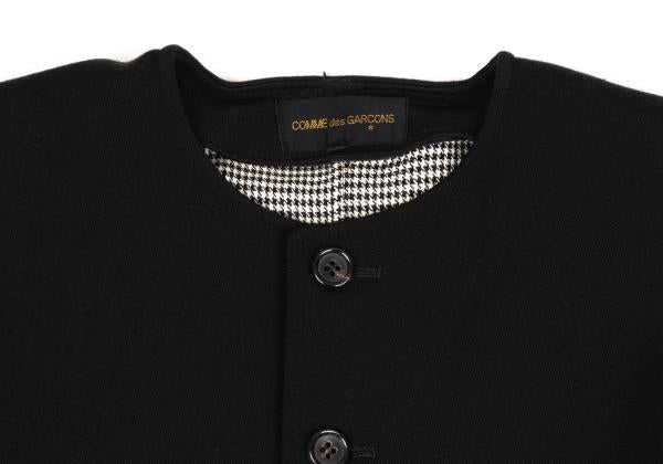 COMME des GARCONS Houndstooth Lined Collarless Jacket Size M