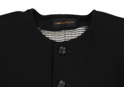 COMME des GARCONS Houndstooth Lined Collarless Jacket Size M