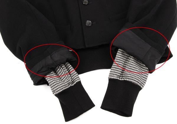 COMME des GARCONS Houndstooth Lined Collarless Jacket Size M