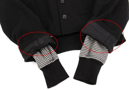 COMME des GARCONS Houndstooth Lined Collarless Jacket Size M