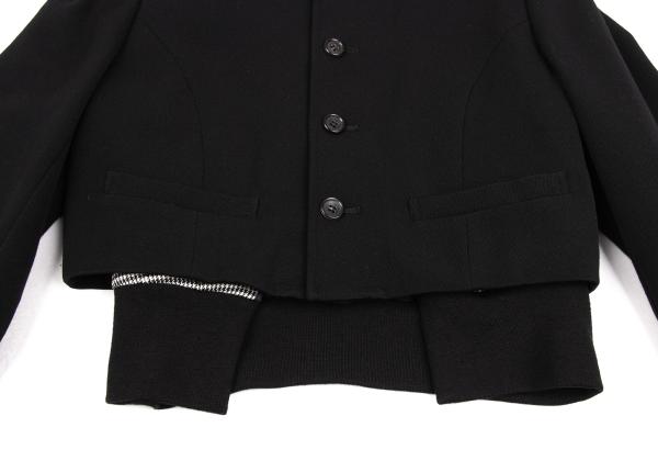 COMME des GARCONS Houndstooth Lined Collarless Jacket Size M