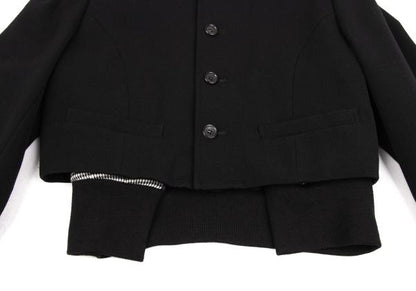 COMME des GARCONS Houndstooth Lined Collarless Jacket Size M