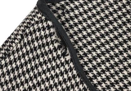 COMME des GARCONS Houndstooth Lined Collarless Jacket Size M
