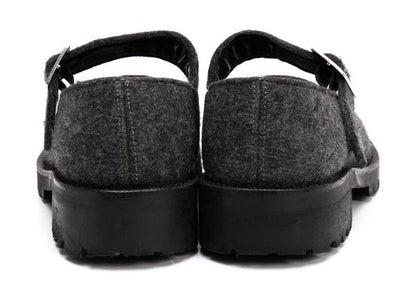 tricot COMME des GARCONS Felt Wool Shoes Gray Sneakers Size 23CM