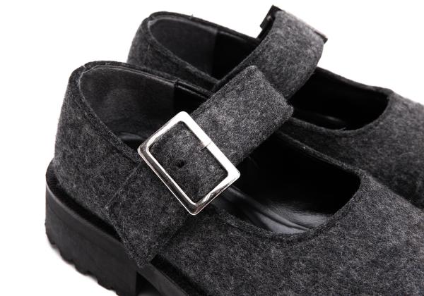 tricot COMME des GARCONS Felt Wool Shoes Gray Sneakers Size 23CM