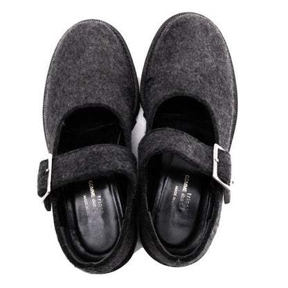 tricot COMME des GARCONS Felt Wool Shoes Gray Sneakers Size 23CM