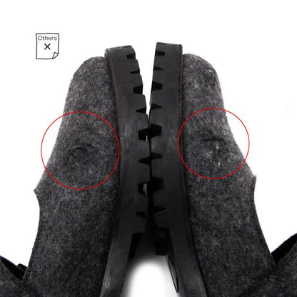 tricot COMME des GARCONS Felt Wool Shoes Gray Sneakers Size 23CM
