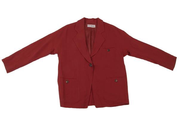 ISSEY MIYAKE Red 1-Button Wool Jacket Size M