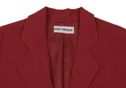 ISSEY MIYAKE Red 1-Button Wool Jacket Size M