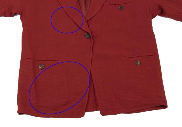 ISSEY MIYAKE Red 1-Button Wool Jacket Size M