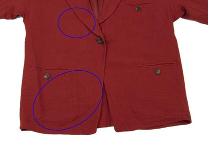 ISSEY MIYAKE Red 1-Button Wool Jacket Size M