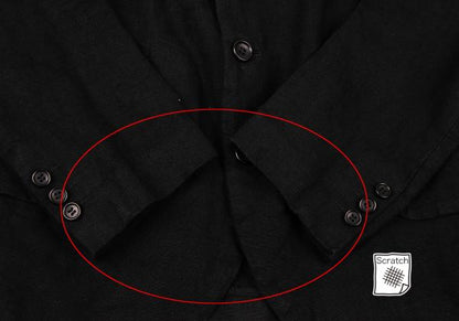 COMME des GARCONS Linen 4B Jacket Black Size S