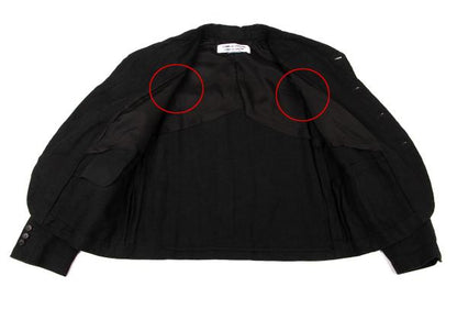 COMME des GARCONS Linen 4B Jacket Black Size S