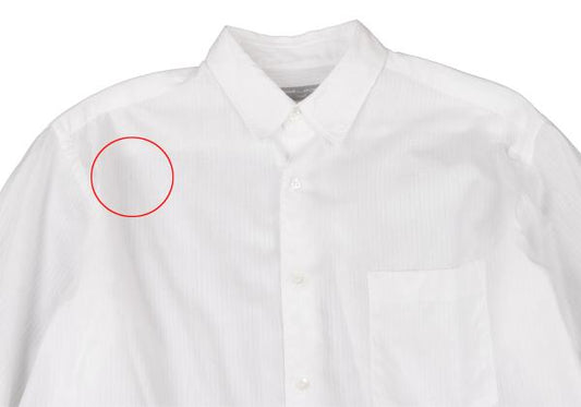 COMME des GARCONS HOMME Cotton Dobby Shirt White Size M