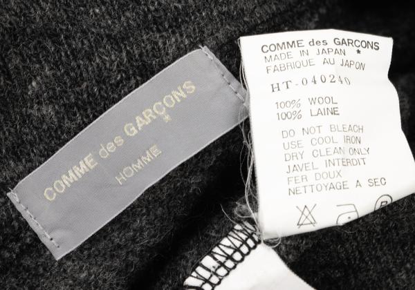COMME des GARCONS HOMME Bicolor Wool Jacket Charcoal Size M