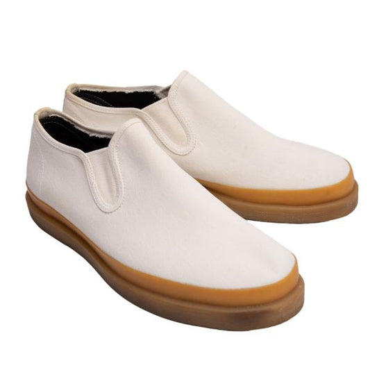 COMME des GARCONS HOMME Canvas Slip-On Off-White Size 24.5cm