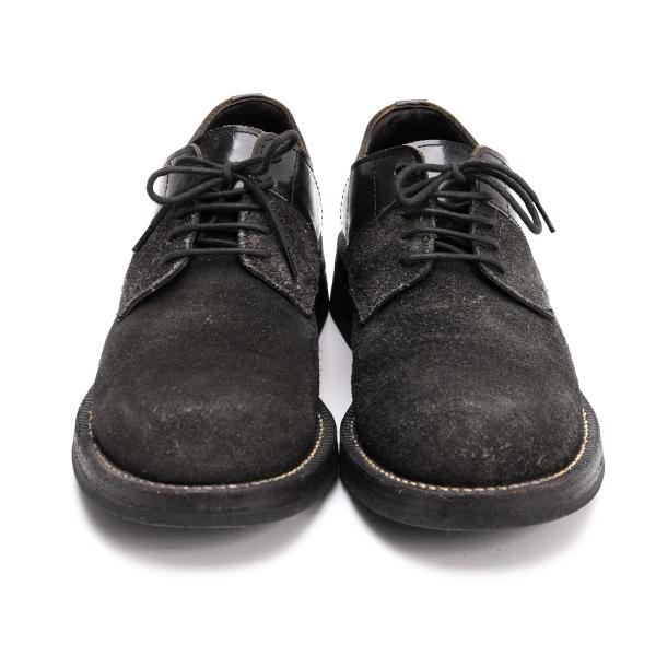 COMME des GARCONS HOMME Leather Suede Shoes Black Size 24cm