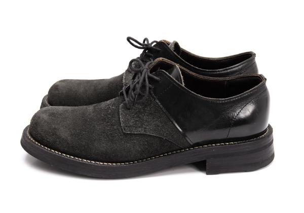 COMME des GARCONS HOMME Leather Suede Shoes Black Size 24cm