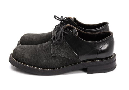 COMME des GARCONS HOMME Leather Suede Shoes Black Size 24cm