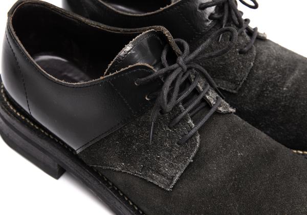 COMME des GARCONS HOMME Leather Suede Shoes Black Size 24cm