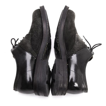 COMME des GARCONS HOMME Leather Suede Shoes Black Size 24cm