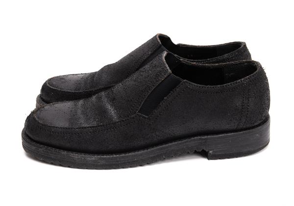 COMME des GARCONS HOMME Cracked Slip-Ons Black Size 24cm