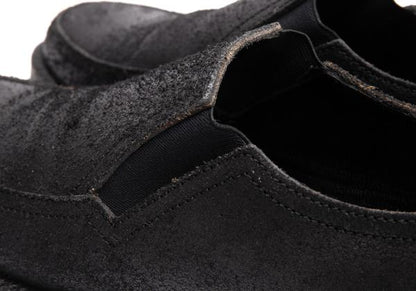 COMME des GARCONS HOMME Cracked Slip-Ons Black Size 24cm