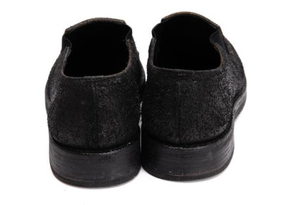 COMME des GARCONS HOMME Cracked Slip-Ons Black Size 24cm