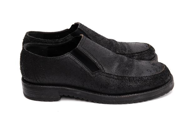 COMME des GARCONS HOMME Cracked Slip-Ons Black Size 24cm
