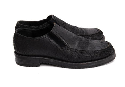 COMME des GARCONS HOMME Cracked Slip-Ons Black Size 24cm