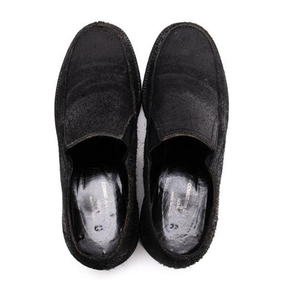 COMME des GARCONS HOMME Cracked Slip-Ons Black Size 24cm