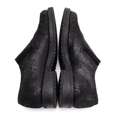COMME des GARCONS HOMME Cracked Slip-Ons Black Size 24cm
