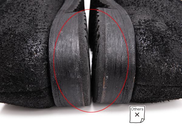 COMME des GARCONS HOMME Cracked Slip-Ons Black Size 24cm