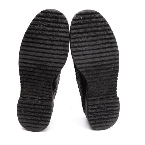 COMME des GARCONS HOMME Cracked Slip-Ons Black Size 24cm