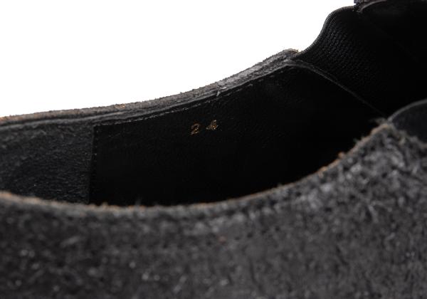 COMME des GARCONS HOMME Cracked Slip-Ons Black Size 24cm