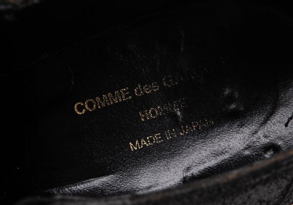 COMME des GARCONS HOMME Cracked Slip-Ons Black Size 24cm