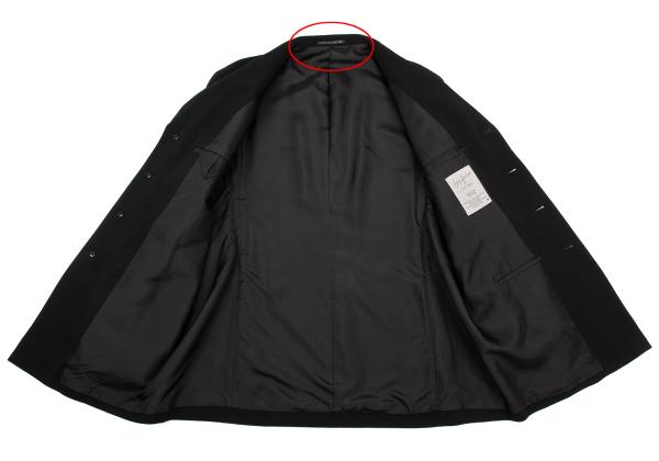 Yohji Yamamoto POUR HOMME Black Wool Sashiko Jacket Size M