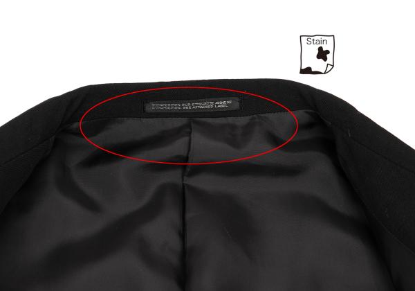 Yohji Yamamoto POUR HOMME Black Wool Sashiko Jacket Size M