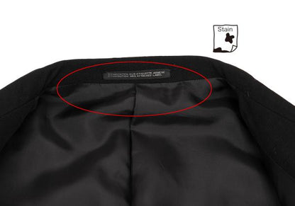Yohji Yamamoto POUR HOMME Black Wool Sashiko Jacket Size M