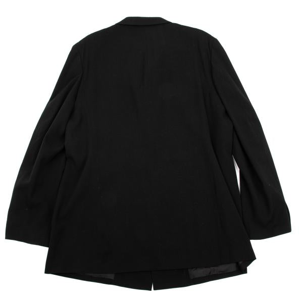 Yohji Yamamoto POUR HOMME Black Wool Sashiko Jacket Size M