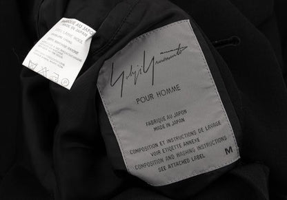 Yohji Yamamoto POUR HOMME Black Wool Sashiko Jacket Size M